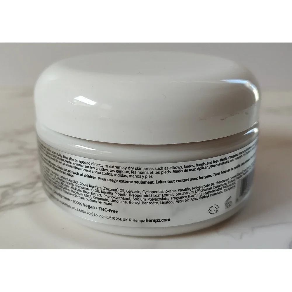 HEMPZ Holiday Peppermint Vanilla Swirl Herbal Body Butter 8oz